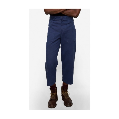 [DUBLIN] Rail-up Wide Pants [Blue Print]